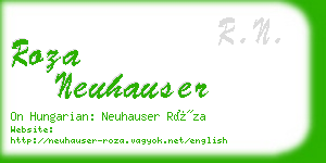 roza neuhauser business card